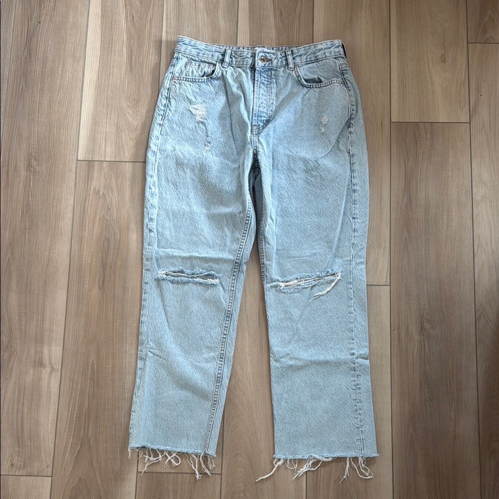 Light Blue Distressed Women's Jeans